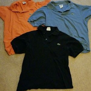 3 Lacoste polo shirts